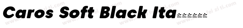Caros Soft Black Ita字体转换